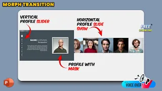 136.PowerPoint Mask Animation Tutorial  |  MORPH Transition | Corporate Team Intro Photo slide show