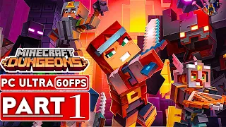 MINECRAFT DUNGEONS Gameplay Walkthrough Part 1 [1080p HD 60FPS PC ULTRA] - No Commentary (Full Game)