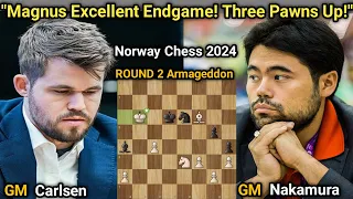 Magnus Carlsen VS Hikaru Nakamura | Norway Chess 2024 | Round 2 Armageddon