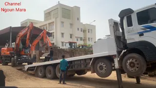 Wheelloader# Wheel Excavator#Doosan loading on Trailer