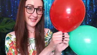 ASMR triggers with balloons | fast tapping, blowing up balloons, crinkles, whispered