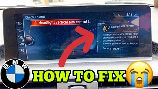 BMW Headlight Vertical Aim Control Failure HOW TO FIX