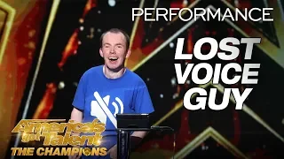 Lost Voice Guy: Comedian Gives Hilarious Take On Disabilities - America's Got Talent: The Champions