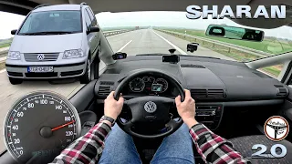 2002 VW Sharan 2.0 (115 KM) | V-MAX, 0-100, 100-150 km/h. Prezentacja i próba autostradowa. | 4K