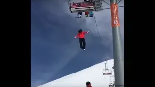 Гудаури катастрофа подъемник Gudauri accident 16/03/2018 ski lift