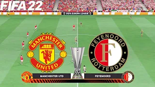 FIFA 22 | Manchester United vs Feyenoord - UEFA Europa League - Full Gameplay