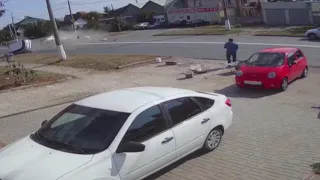Видео аварии в Волжском в поселке Рабочий, 7 сентября 2019 года