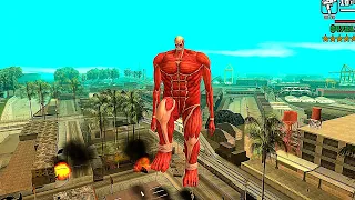 ESSE MOD É ABSURDO - TITÃ COLOSSAL no GTA (ATTACK ON TITAN GTA SA)