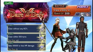 DFFOO Dare 2 Defy VI | Easy Boss Battle | 42 Turns