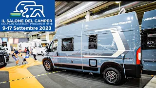 WEINSBERG CARABUS 600 DQ AT SALONE DEL CAMPER MODENA 2023! FRONT SLIDE DOWN DOUBLE BED!