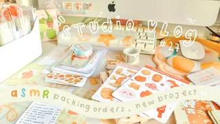 ✸ studio vlog 27 ✸ small business life ⎜⎜ asmr packing orders, sticker shop bts, journaling time ~