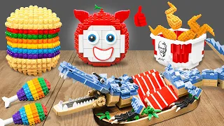 Catch & Cooking LEGO CROCODILE for Sashimi | Fish Cutting Skills Compilation