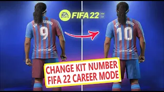 SOLVED - Change Kit Number in FIFA 22 Player Career Mode