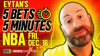 5 Best NBA Bets In 5 Minutes | Friday 12/16/22 NBA Picks & Predictions | Player Props Today