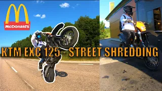 KTM EXC 125 - Street Shredding | | Feat. Mcdonalds