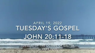 TUESDAY OF THE OCTAVE OF EASTER  ---  2022 04 19  ---  JOHN 20:11-18  ---  ACCEPT GOD