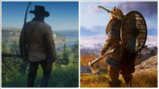 Assassins Creed Valhalla Vs Red Dead Redemption 2 Side By Side Comparison