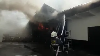 Крупный пожар в Алматы