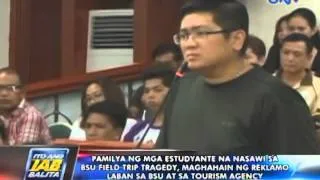 Mga kaanak ng namatay na BSU students at field trip organizers, nagharap-harap