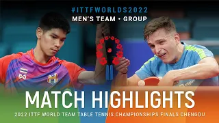 Highlights | Pattaratorn Passara (THA) vs Peter Hribar (SLO) | MT Grps | #ITTFWorlds2022