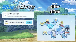 Blue Archive Global - Story Stage Normal 24-3 (3 Star & 6 Turn Clear)