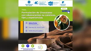 Webinar: Formulación de chocolates con edulcorantes no calóricos, tips y experiencias