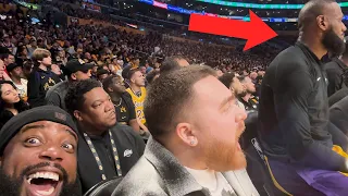 WE PAID $30,000 TO SIT BY LEBRON! Lakers Vs Nuggets Game 3 Courtside!