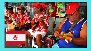TAHITI, singing and playing the Ukulele in PAPEETE #tahiti #ukulele
