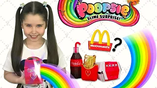 Януля делает слайм из Poopsie slime surprise happy meal! Слайм единорога