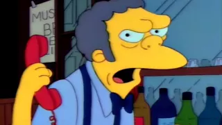 Bart Prank Calls Moe - I'm a Stupid Moron..... and I like to Kiss my own Butt.