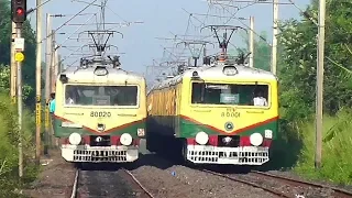 Two Speedy EMU Local Train Crossing Each Other | Eastern Railways