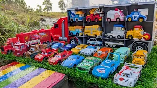 Looking for Disney Pixar Cars On the Rocky Road : Lightning Mcqueen, Mater, Sally, Mack, Jack Storm