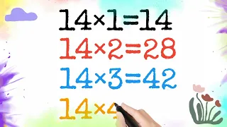 Multiplication Table of 14 | easy learning for kids| 14 ka pahara | table of 14