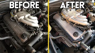 BMW M20 Deep Engine Bay Clean & Maintenance | Vapor Honing | E28 Restoration