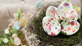 Decoupage Easter Eggs with Paper Napkins | 5 Steps