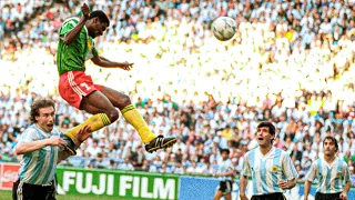 GREAT GOALS 🔥 - Omam-Biyik incredible jump! - Cameroon vs Argentina (FIFA World Cup Italy 1990)