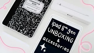 iPad 8 Unboxing + Accessories (Aesthetic ASMR - Gold)