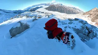 Západný kuloár Aiguille du Midi bivak a zlet EN SUB/W Culoir on Aiguille du Midi, bivvy and fly down