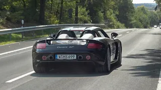 Straight Pipe Porsche Carrera GT at the Nürburgring - Start Up, Revs, Accelerations! +TUNNEL!