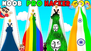 NOOB VS PRO VS HACKER VS GOD IN DRESS PAINTERS WITH SHINCHAN & CHOP