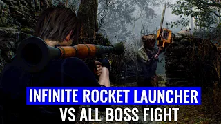 Resident Evil 4 Remake - Infinite Rocket Launcher Vs. All Boss Fight (Professional, 4K 60FPS)