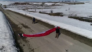 "весёлый" старт на параплане