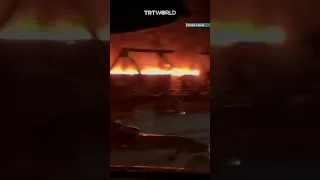 Train on fire barrels through Canadian city