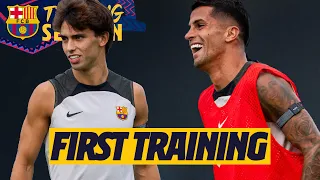 JOAO CANCELO & JOAO FÉLIX FIRST TRAINING WITH BARÇA 🔴🔵