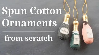 Spun Cotton How-To: Making Vintage Style Champagne Bottle Ornaments