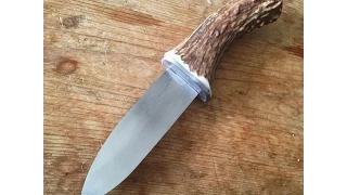 hidden tang knife w/ antler handle