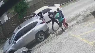 Blue Island carjacking, victim's attempt to fight off suspects, caught on tape