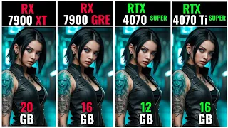 RTX 4070 SUPER vs RX 7900 GRE vs RTX 4070 TI SUPER vs RX 7900 XT  Test in 19 Games 1080P - 2K - 4K