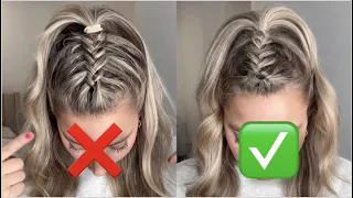 DUTCH BRAID VS VIRAL FAUX DUTCH BRAID. HOW TO NOT GET A BUMP WITH A FAUX DUTCH BRAID!