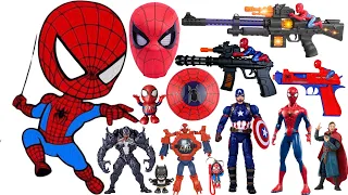 Marvel Action Dolls | Spider Man Popular Toy Collection | Spider Man Toy Gun Collection Open Box